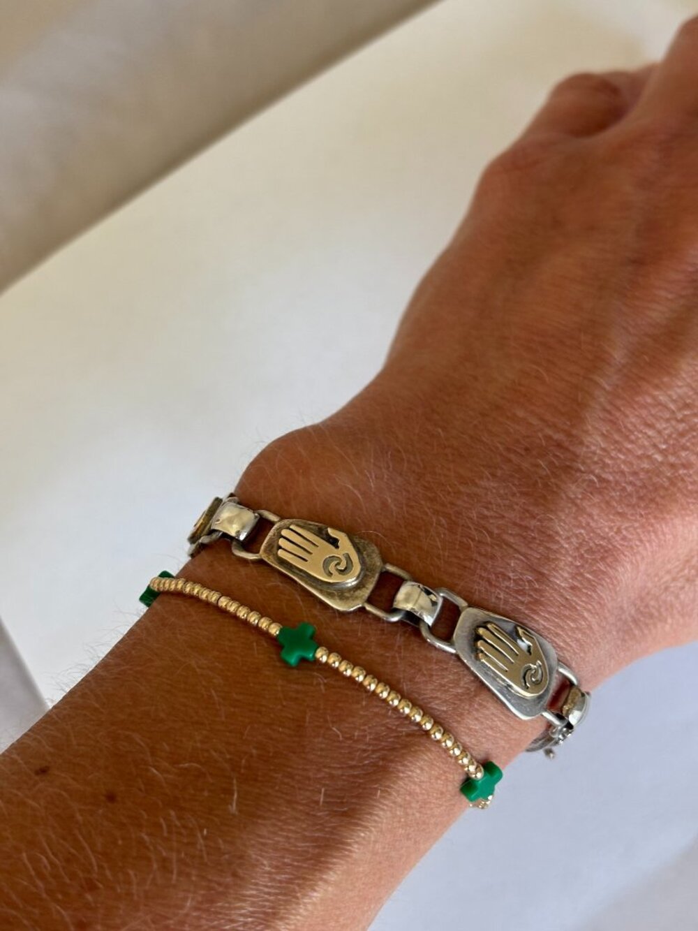 14K Gold and silver Native Hopi bracelet